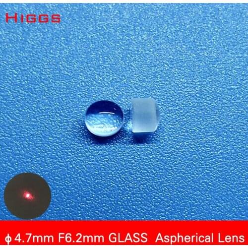 High quality Diameter 4.7mm focus length 6.2mm small size Glass aspheric laser focusing lens Optical collimating lens AR coated