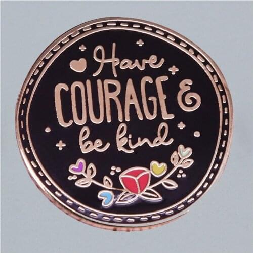 Cinderellas Courage And Kindness Badge Originality Lapel Brooch Denim Jacket Backpack Pin Decoration Children Fashion Gift