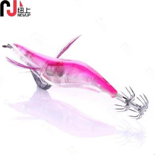 1PCS 12.8CM 21G boxed fishing LED Electronic Luminous Shrimp Squid Night Fishing Squid Jigs Lure Bass Bait Fish Tackle Tool