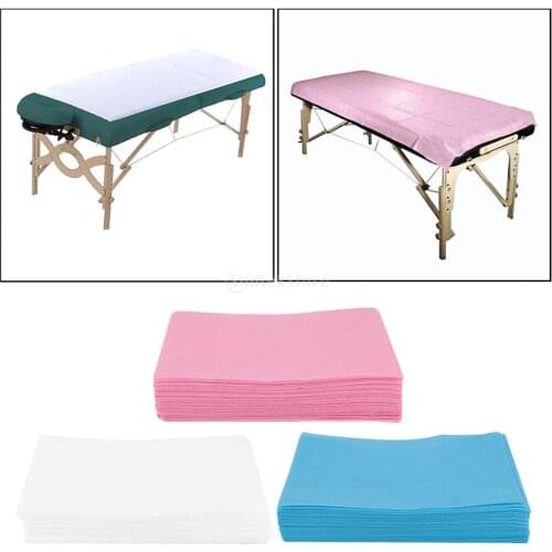 10pcsNon-Woven Disposable Bed Sheets Perforated Massage Table Covers for Tattoo Bed Pad Protection Sheets 80x180cm Blue
