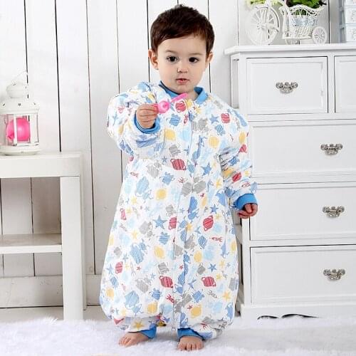 30/5000 Baby sleeping bag spring and autumn thin cotton baby sleeping bag legs children kick quilt boys and girls detachable sl