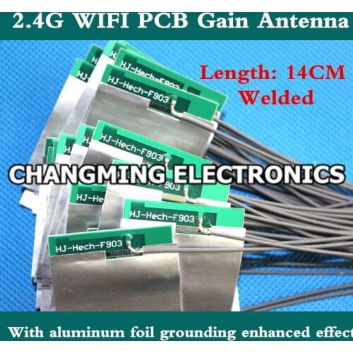 2.4G WIFI PCB Gain Antenna 2.4G Module Antenna Welded Board ROHS with aluminum foil grounding enhancement effect 10PCS