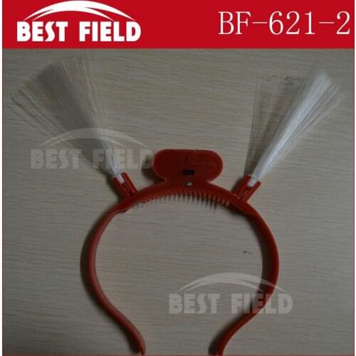 Free shipping 2pcs/lot led optical fiber headband Novelty Decoration lihgt up headwear for Party Holiday Hair Extension