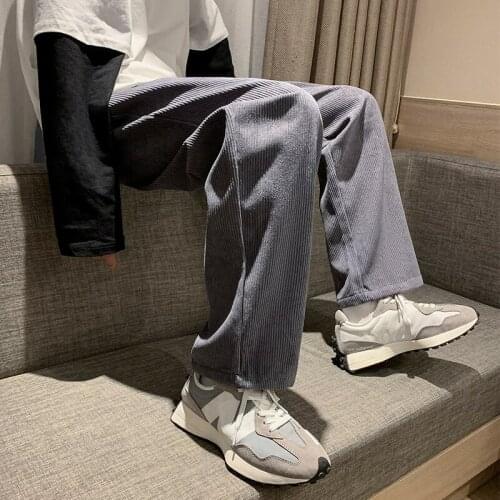 Streetwear Loose Hip-Hop Straight-Leg Pants Mens Trousers Spring Summer Wide-Leg Pants Mens Fashion Casual Pleated Pants Men