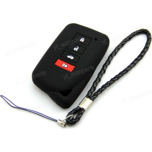 Black Silicone Case Cover Fit For Lexus Remote Smart Key 4 Buttons HYQ14FBA LE4SHUBK 89904-30A31 281451-0020