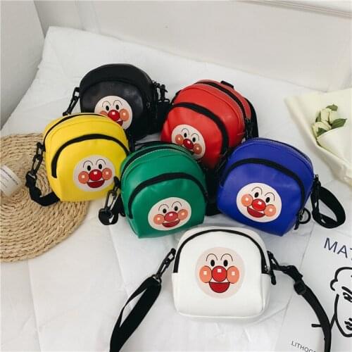 New Anpanman Childrens Backpack Girl Boy Baby Cute Messenger Bags Princess Shoulder Bag Cartoon Coin PU Backpack Gift for Girls