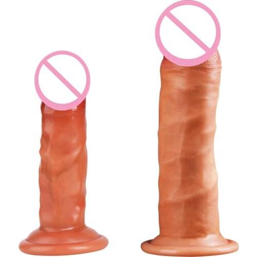 Double-layer Soft Realistic Dick Big Dildo With Suction Cup Real Skin feeling Huge Penis Erotic Sex Toys For Women Masturbation