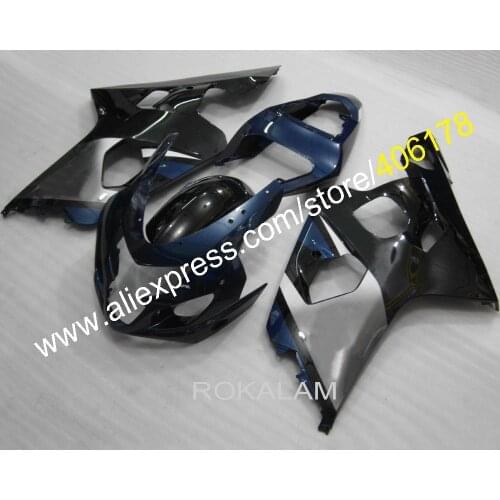 GSX-R600 750 K4 04 05 ABS Fairing Kit For Suzuki GSXR600 750 2004-2005 Dark Blue Black Body Kits (Injection Molding)