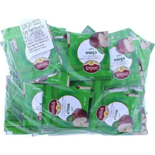 PERFECT WITH ITS WONDERFUL DRINK Dogus Glass Bag Apple Tea In Pack 100 pcs FREE SHİPPİNG