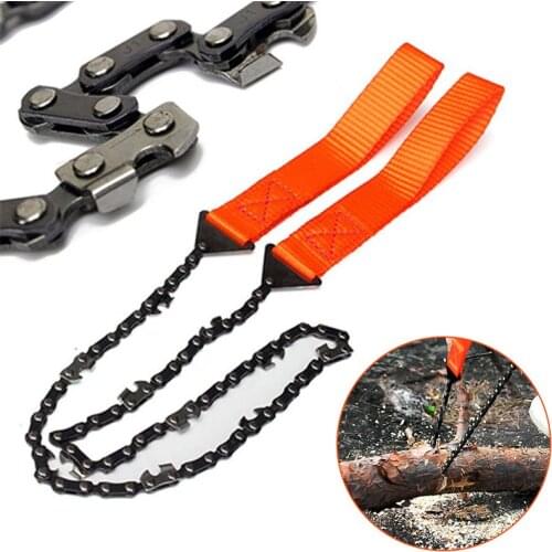 1set Gear Pocket Hand Rope Chain Saws Outdoor String Wire Saw Carbon Ring Scroll for Travel Camping Survival Tool