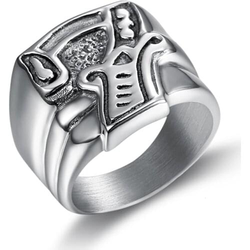 Classic Rock Roll Lucky Number 7 Punk Rings For Biker Men Cool Fashion Roman Numberal 7 Ring For Club Party Band