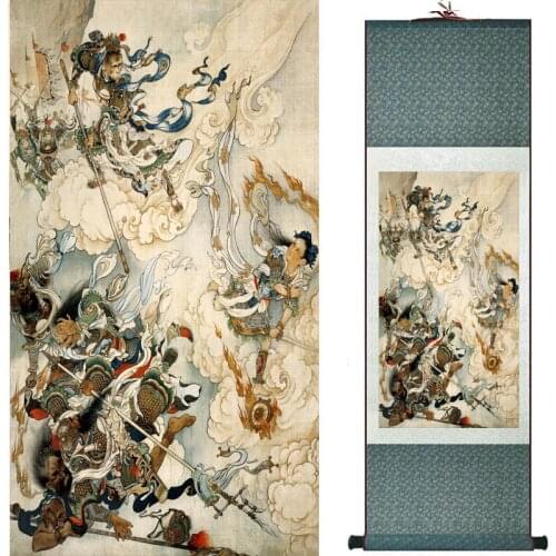 The monkey king caused havoc in heaven art painting silk scroll painting Monkey King Wreaks Havoc in Heaven painting 2018082450