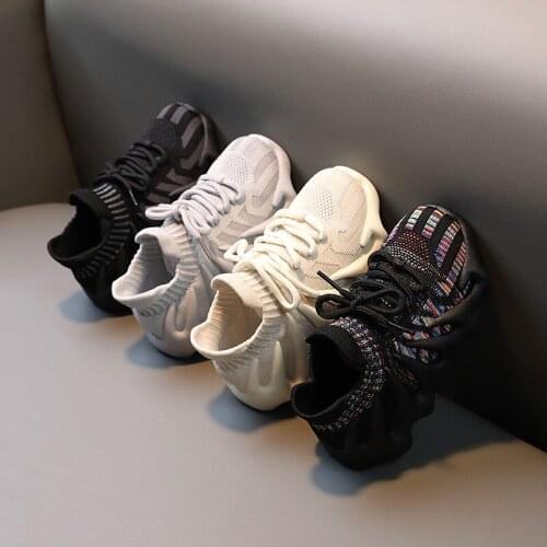 2021 Boys' Fashion Sneakers Children Mesh Breathable Running Shoes New Girls School Shoes Hot Non-slip Parent-child Shoes