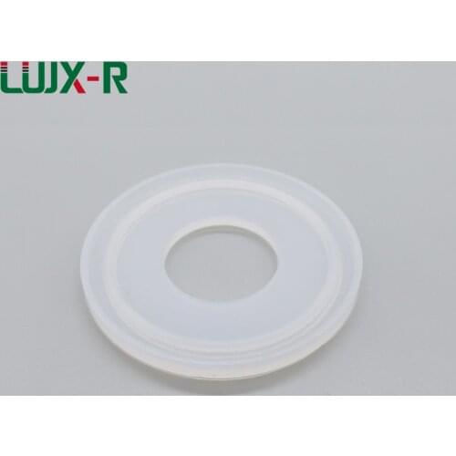 LUJX-R 2pcs VMQ Sanitary Grade Tri Clamp Gasket Silicone Sealing Ring Flange Washer with Flanging Joint Gasket 3/4" 1" 1.5" 2"
