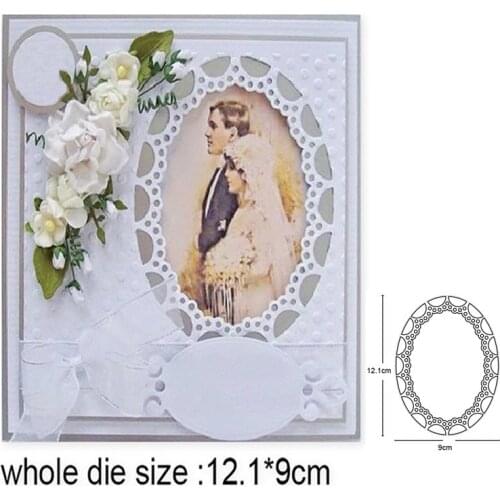 Craft Dies Bride Groom Letter Wedding Oval Frame Metal Cutting Dies Scrapbooking Dies Card Knife Mould Blade Punch Stencil Dies