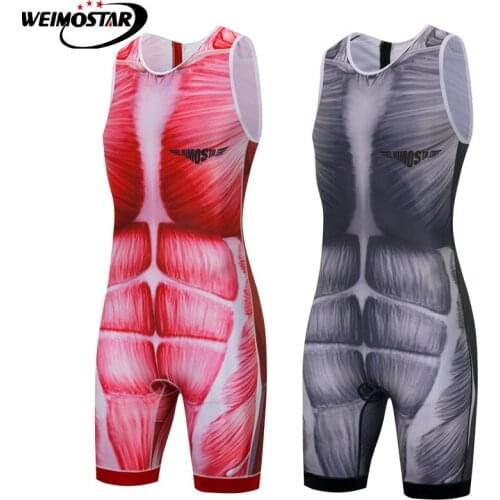 Men Triathlon Cycling Jersey Pro team Triathlon Quick Dry Breathable Cycling Clothing Bike Skinsuit Maillot Ciclista Gel Padded