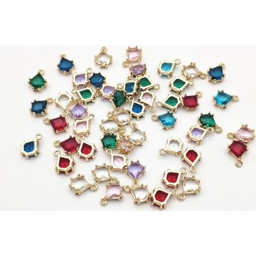 New Arrival! 12x9mm 100pcs Copper/Crystal Drop Charm for Earrings DIY Making Parts,Jewelry Accessories Findings & Components