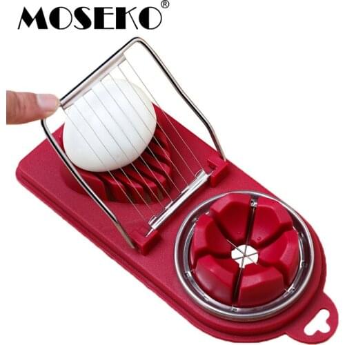 MOSEKO 1PC Multifunctional Egg Cutter Stainless Steel Cutting Egg Slicers Wire Kitchen Accessories Slicing Gadgets Cooking Tools