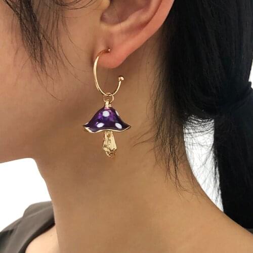PHYANIC New Cute Mushroom Earrings For Women Fashion Korean Sweet Drop Earring Statement Female Jewelry Accessories Gift