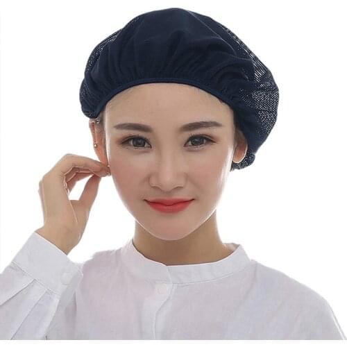 Restaurant Chef Hat Hotel Bakery Uniform Breathable Mesh Kitchen Caps Waiter Work Wear Hats Catering Cook Cap Workshop Workwear