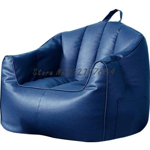 Nordic Minimalist Lazy Sofa Lounge Chair Tatami Net Red Leather Art Small Sofa Rental House Sofa