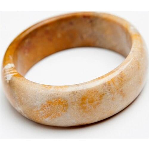 Inner Diameter 57mm Genuine Gems Coral Women Femme Charm Round Natural Stone Bangle Drop Shipping