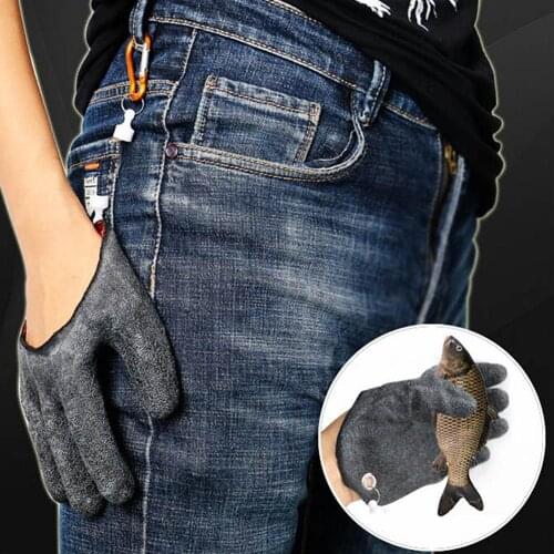 1 piece of left/right outdoor fishing gloves non-slip safety hand fishing gloves non-slip anti-fishing waterproof latex gloves