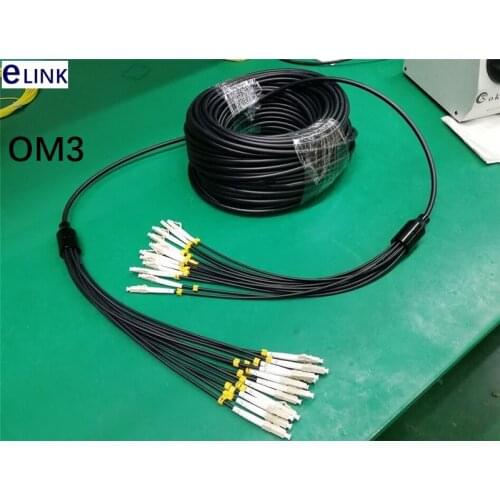 10M 12 cores TPU Patchcord OM3 MM waterproof LC SC FC multimode Armored fiber patch lead Outdoor FTTA jumper 12C 6.0mm