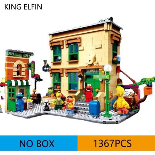 1367PCS Creative cartoon streetscape series Sesame Street building model toy 99908 children bricks toys birthday gift