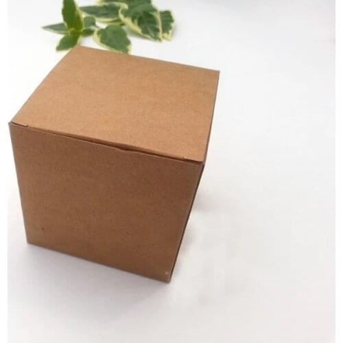 5*5*5cm Small Kraft Paper Box Square Candy Box White Packing Box For Soap Jewelry Black Gift Packaging Boxes