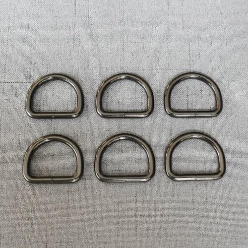 50 Pieces 25mm Gun Black Metal Hand Bag Purse Strap Belt Dog Collar Chain Web O Dee D Ring Buckle Clasp DIY Heavy Duty High