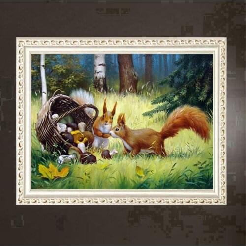 5D DIY Diamond Painting Embroidery Mosaic Forest Squirrel Animal Handmade Gift Cross Stitch Full Square Living Room Decoration