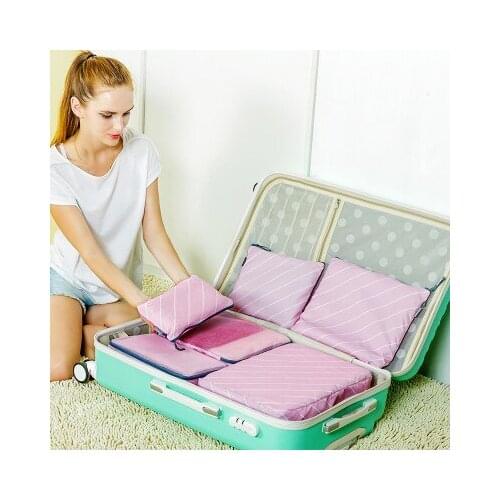 6pcs Fashion Twill waterproof travel clothing bag storage bag free shipping