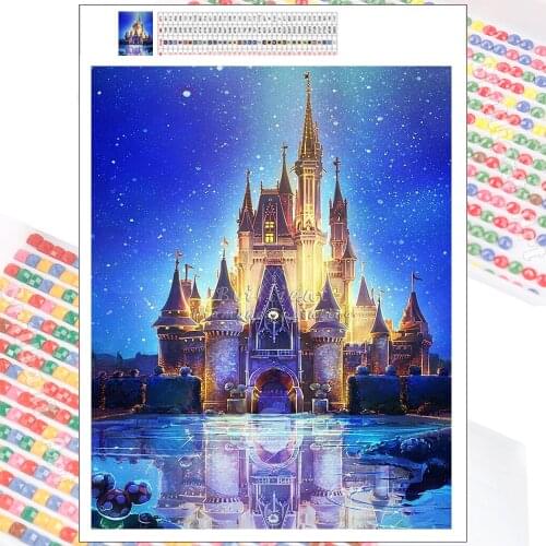 Diamond Painting Building Landscape Art 5D DIY Fantasy Cartoon Castle Mosaic Kit Square Round Embroidery Hobby Home Decoration