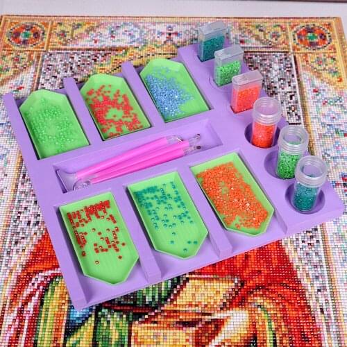 Diamond Painting Pallet Manager Toolkit Carton Container Diamond Organizer to use together 5D DIY painting and diamond accessory