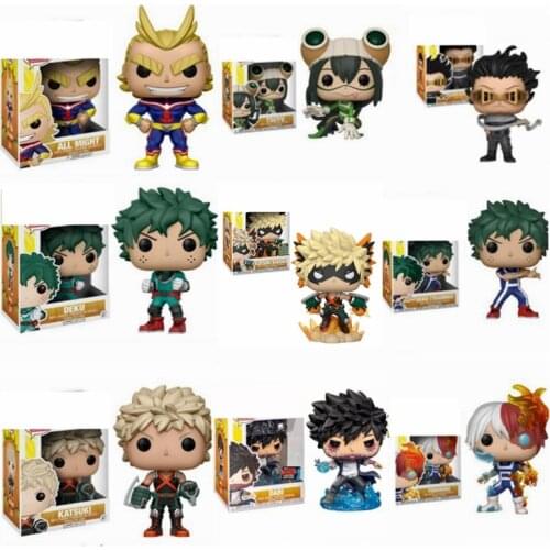 Funko Pop Anime My Hero Academia Character Deku & Katsuki & All Might & TODOROKI Tsuyu Cute Vinyl Figure Collection Model Toys