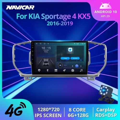 Car Radio For KIA Sportage 4 KX5 2016 2017 2019 Car Multimedia Video Player GPS No 2din 2 Din Android 10.0 6GB+128GB DSP DVD