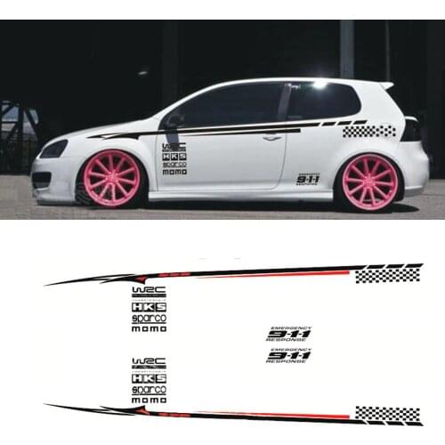 Car Styling Whole Body Bumper Sticker BK Material Vinyl Sticker Waterproof Pair