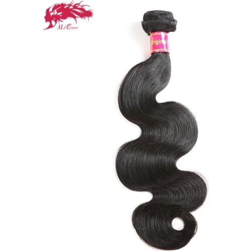 Brazilian Body Wave Human Hair Bundles 8"-36" Ali Queen Hair 100% Unprocessed Virgin Hair Extension With Double Drawn Hair Weft