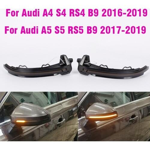 For Audi A4 S4 RS4 B9 2016-2019 A5 S5 RS5 Dynamic Turn Signal LED Light Side Wing Rearview Mirror Indicator Sequential Blinker