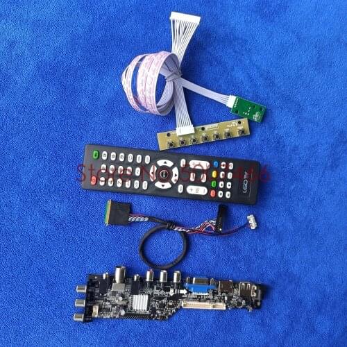 For LP154WE3(TL)(A1)/(TL)(A2)/(TL)(B1)/(TL)(B2) DVB 1680*1050 40 Pin screen control card kit LVDS digital signal USB+VGA+AV