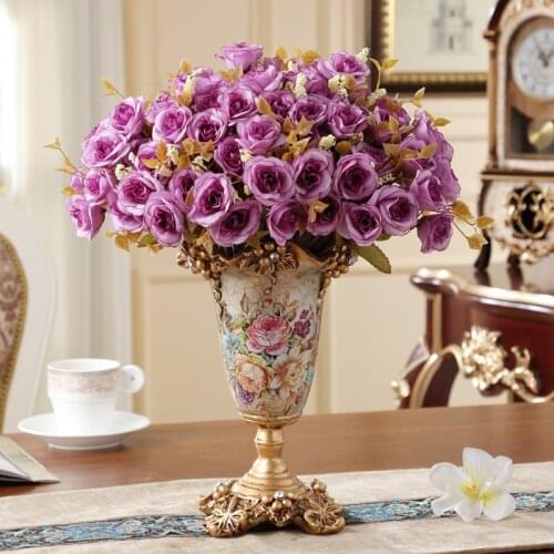 European Vintage vase living room dining room home decoration floral arrangement, flower arranging