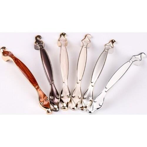 European amber kitchen handleTV cabinet knobs wardrobe door pulls Modern simple Drawer closet jade handle Zinc alloy handle 96mm