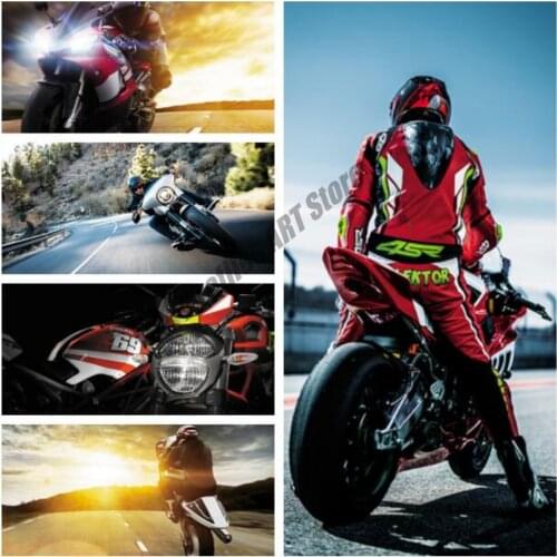 Canvas Painting Harley Kawasaki Yamaha Ducati Motorcycle Wall Art Nordic Posters and Prints Pictures for Living Room Decor