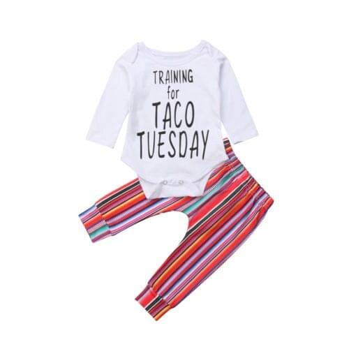 3PCS Newborn Infant Baby Girl Outfits Clothes Set Romper +Pants Leggings Size 0-24M