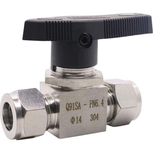 Stainless Steel Compression Ball Valve Tube OD 3 4 6 8 10 12mm SS304