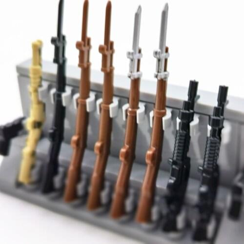 Locking Military WW2 Building Blocks Swat Weapon Guns Lockers Bricks Police Soldiers Army Accessories MOC Bricks DIY Boys Toys