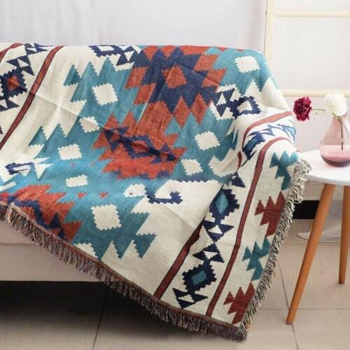 Aztec Navajo Towel Mat Throw Wall Hanging Cotton Rugs Blanket Home Picnic Classic Decor Woven Machine 130x160cm Washable So N2Y2