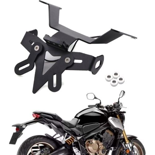 Topteng Moto License Plate Holder Frame Bracket For Honda CB650R CBR650 2019-2020 Motorcycle Accessories Parts
