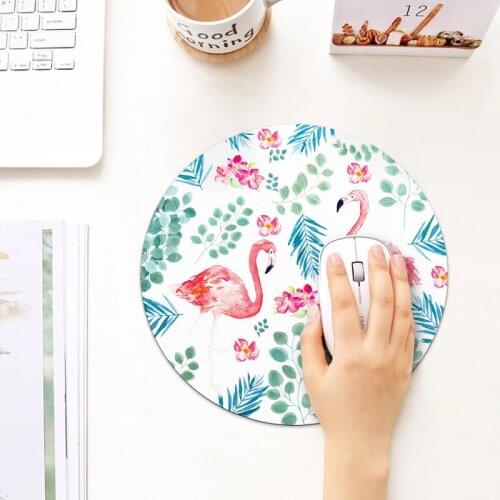 20x20cm Round Mouse Pad Animal Figure Carton Mousepad Office Mice Pad Anti-slip Rubber Mouse Pad